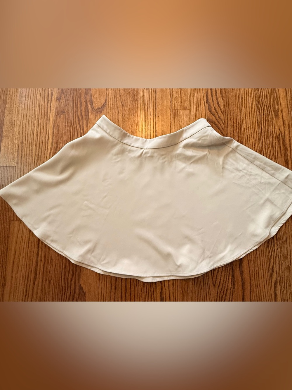 MICAS Women's Beige Solid High Rise A-Line Mini Skirt Size 4